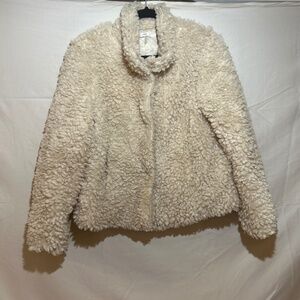 Fuzzy cream women’s jacket